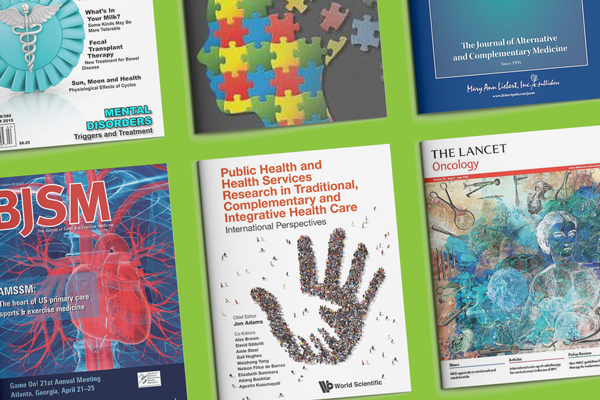 CCNM’s best-in-class research has been published in top-tier medical journals A collage of various scientific journal covers where CCNM research has been published